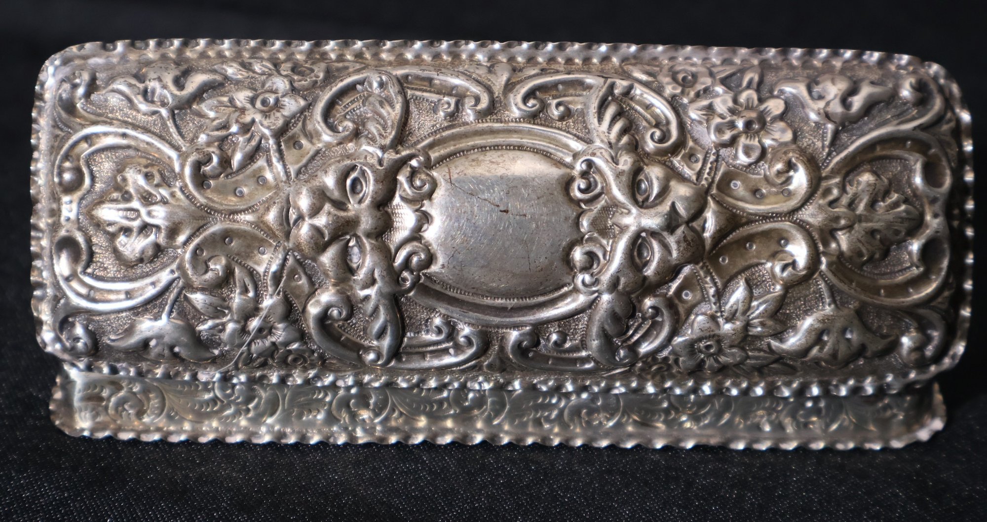 Sterling Silver Beautiful Floral Storage Box- Signed, Colen Hewer ...