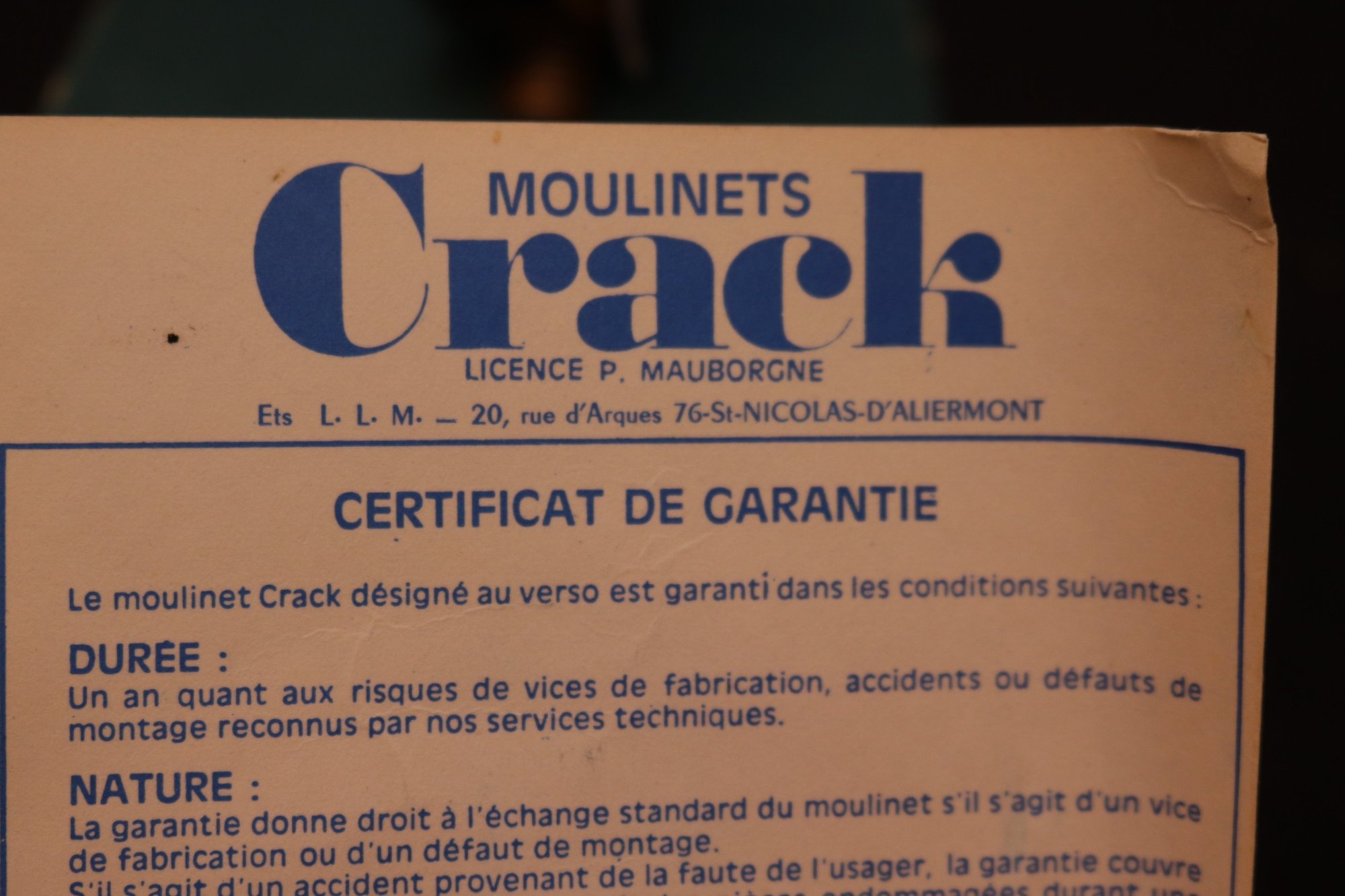 Moulinet Pêche Vintage Crack 700 Mauborgne - France - Bronze - Pêche à La Mouche