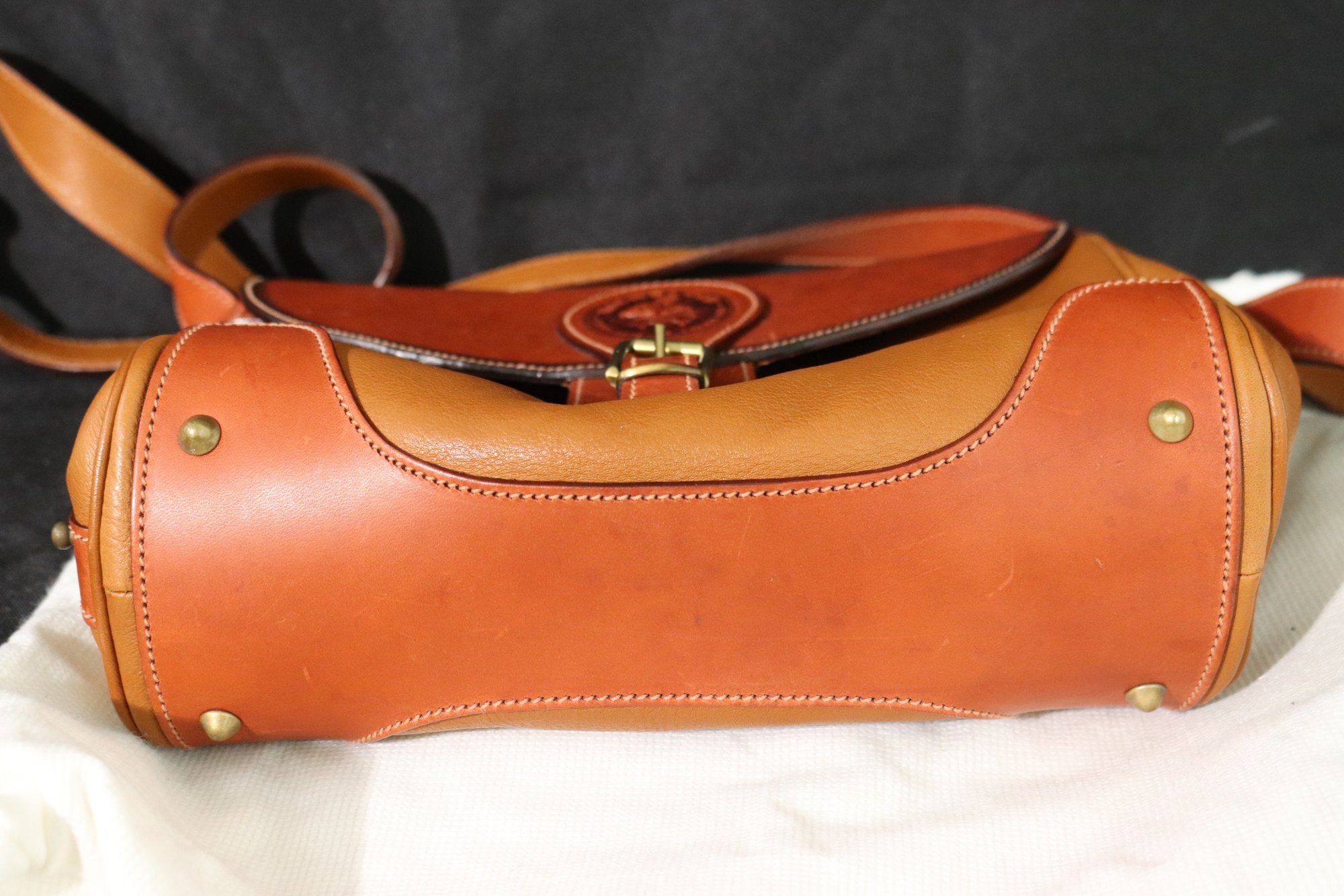 Michel.Clo Two Tone Leather Handbag By Cloetta For Bloomingdales