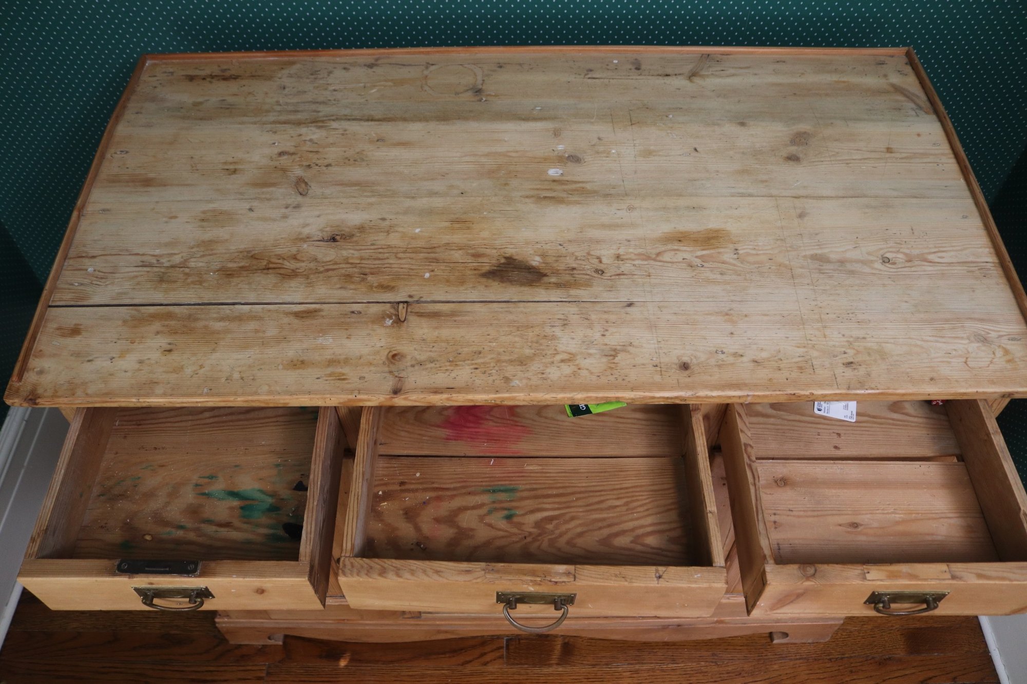 Vintage Double Sided Rustic Cabinet/Work Desk #69407 | Auctionninja.com