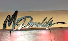McDonalds Metal Name Sign 32 X 11 Inches #54890 | Auctionninja.com