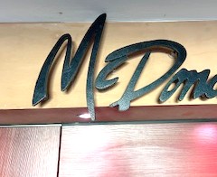 McDonalds Metal Name Sign 32 X 11 Inches #54890 | Auctionninja.com