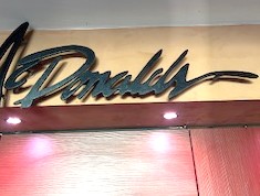 McDonalds Metal Name Sign 32 X 11 Inches #54890 | Auctionninja.com