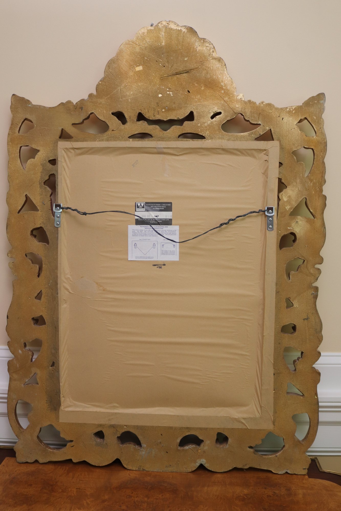 Italian Neapolitan Carved Gilt Scirocco Wood Framed Mirror, By Windsor