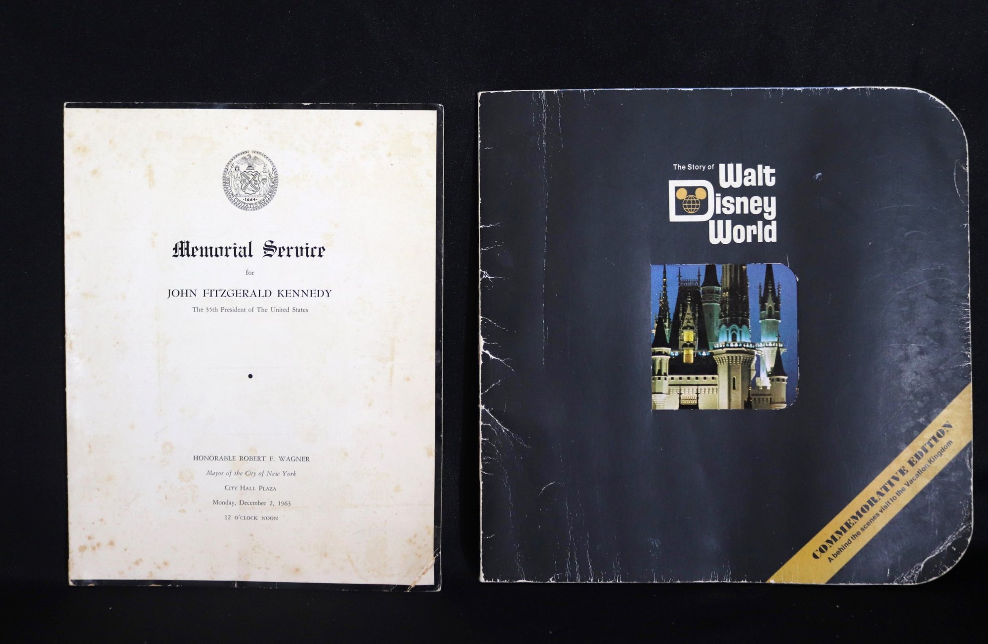 Ephemera Featuring John Fitzgerald, Kennedy Memorial Service And Walt