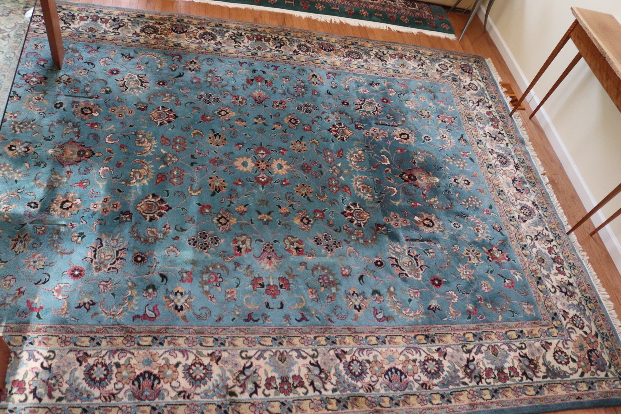 Large High-Quality Hand Made Kashan Indian Wool Area Rug 8'10