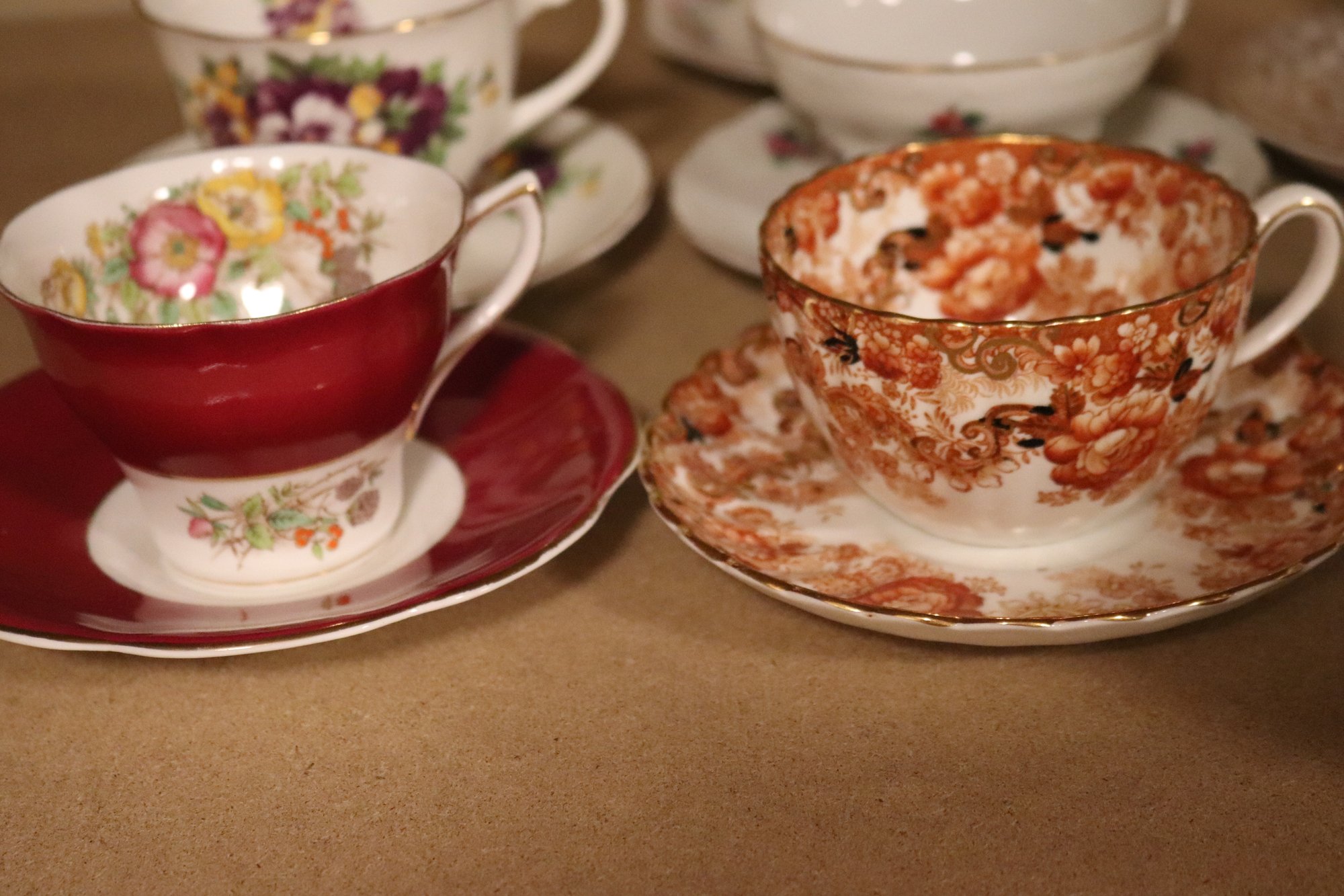 Collection Of Cups And Saucers As Pictured Including Windsor, Rosina