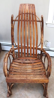 Vintage Traditional Amish Rustic Bentwood Rocking Chair #73341 ...