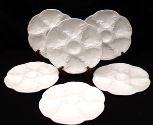 Gien France Set Of 6 Oyster Plates