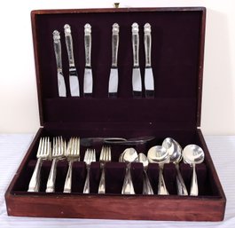 Homes And Edwards Danish Princess Flatware Service In Original Wooden Box. Large Set With Many Pieces!