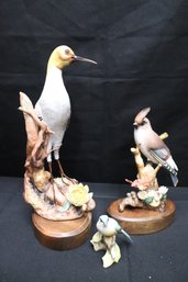 Vintage Hand Painted Bird Figurines