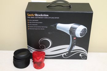 Sedu Revolution PRO Lightweight Styling Dryer PRO 3600i In Box & Multiple Plug Outlet