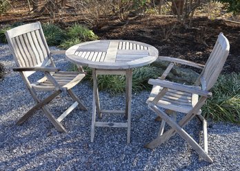 Country Teak Table & ScanCom Outdoor Bistro Set