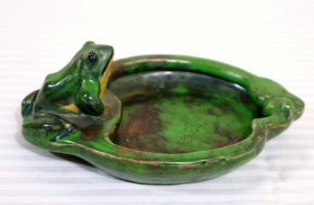 Weller Pottery, Coppertone Frog Bowl