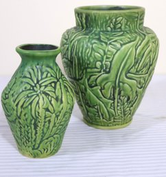 Two Vintage Weller Pottery Vases From The Marvo Line.