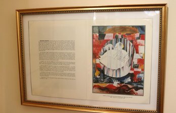 Signed Alexandra Nechita Framed Page, Earth Is A Planet. 1997