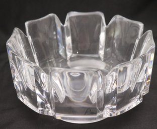 A Large Orrefors Crystal Corona Bowl