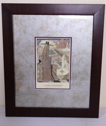 Gazette Du Bon Ton 1922, La Petite Mademoiselle Print, By P.  Morgue Framed With Conservation Glass.
