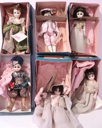 Lot Of 6 Madame Alexander Dolls In Boxes With Pinkie, Beast