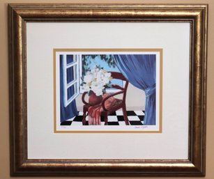 Signed And Numbered Serio- Lithograph By Artist, Sarah Wylde, Titled French Blue 2003