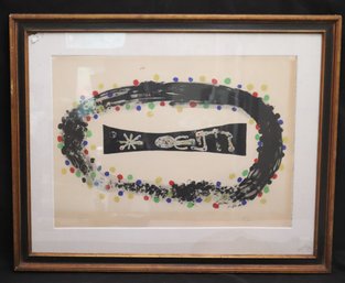 Joan Miro Nebula Pencil Signed Limited Ed. Lithograph, In Colors, Framed