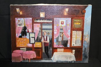 Paris Acrylic Canvas Painting By Elina Maurer