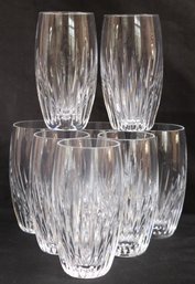 Set Of 8 Baccarat Massena Cut Crystal Highball Glasses In Storage Box