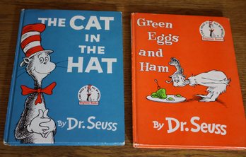 Two Dr. Seuss Books With The Cat In The Hat From 1957, Which Was The 1 St Printing Date.