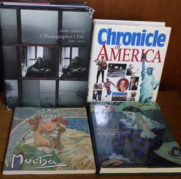 Four Vintage Hardcover Books, Featuring Chronicle Of America Annie Lebovitz And More