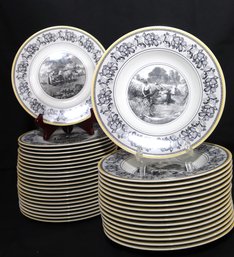 Villeroy And Boch Audun Ferme Set Of Salad Plates And Soup Bowls.