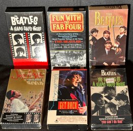 Rock N Roll VHS Tapes, Jim Hendrix And The Making Of A Hard Days Night Are Sealed In Plastic