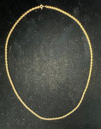 14K 22 Inch Fine Rope Chain Necklace