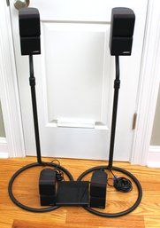 Bose Speaker Set Including 2 With Stands And 2 With Wall Mounting Attachment/ Swivel For Angles