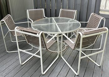 Brown Jordan Outdoor Aluminum Patio Table & And 6  Chairs