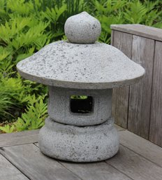 4-Piece Japanese Stone Ishidoro Outdoor Garden Lantern