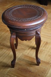 Renaissance Revival Carved Piano Stool.