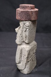 Small Easter Island Volcanic Rock Statue Of Moai