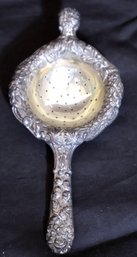Antique Sterling Silver Tea Strainer - Signed S Kirk And Sons