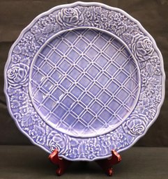 Vintage Tiffany & Co Majolica Dinner Plate In Blue