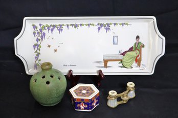Villeroy And  Boch Design 1900 Cookie Tray, Opera Glasses, Royal Crown Trinket Box, And More.
