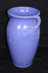 Tall Vintage Dark Lavender Blue Vase Stamped USA, On The Underside