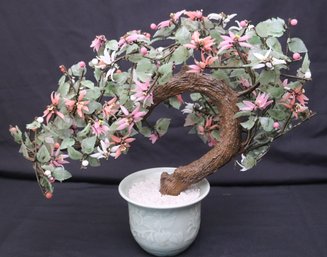 Vintage Chinese Glass Bonsai Tree