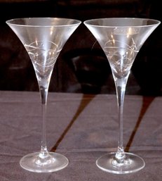 Set Of 2 Barski Original Martini Glasses