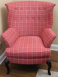Larren Grey Custom Upholstered Wingback Chair