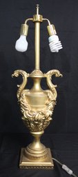Vintage Neoclassical Style Gilded Finish Urn Table Lamp