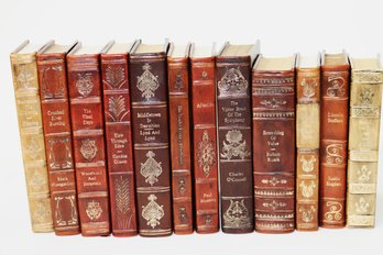 Collection Of Assorted Leather-bound Books