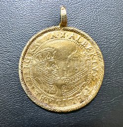 22K YG BRITISH ROYAL FAMILY MEDAL OF PRINCE ALBERT AND ELIZABETH BOWES-LYON CIRCA 1923 - 1937