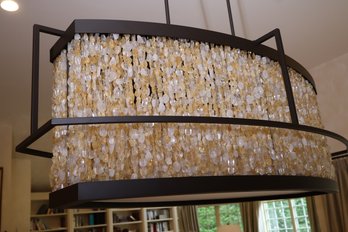 Gorgeous Modern Rectangular Beaded Chandelier _  Stunning