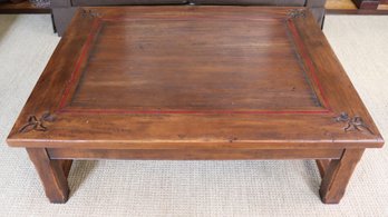 Oversized Provence Rustic Wood Coffee Table