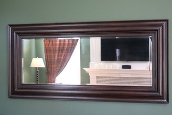 Large Chocolate Brown Frame Bevelled Glass Mirror